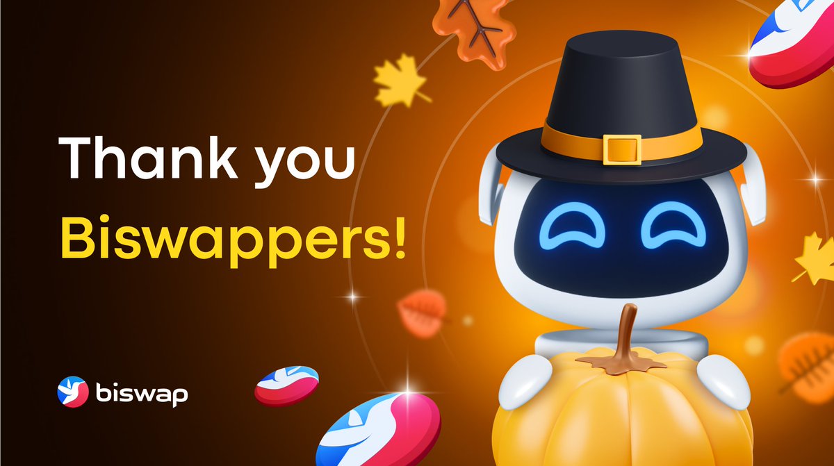 Biswap_Dex's tweet image. 🏵 Today is Thanksgiving Day!
@Biswap_Dex wants to thank all 500K+ active users for believing in our potential &amp;amp; showing constant support!
Biswap appreciates YOU!

💬What are you grateful for? 
Share in the comments!
#BiswapDEX