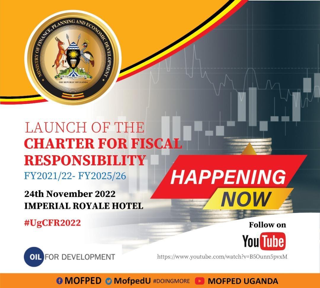 mofpedU's tweet photo. Objective 1 of the Charter is to ensure that ratio of total public debt to GDP in nominal terms is reduced to below 50% by FY 2025/26
Objective 2: Overall fiscal balance including grants should gradually adjust to a deficit not exceeding 3.0% of non-oil GDP by FY 2025/26
#UgCFR https://t.co/hyluJbBZv7