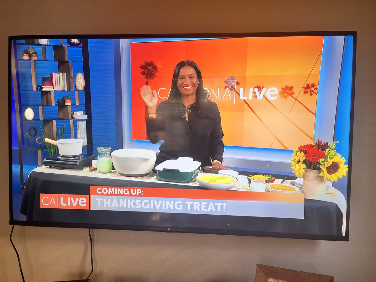chefkaichase's tweet photo. Thanks #nbccalive for having me on the show cooking #Thanksgiving sides.  Can’t wait to do it again! https://t.co/zxveoe5lG5