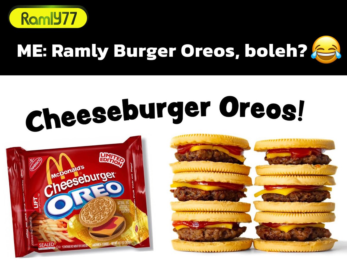 Ramly77my's tweet photo. RamlyBurger Oreos? 🤔🤔
Pesan Sekarang: https://t.co/kxcfx7F1At
#ramly77 #ramlyburger #ramly #PRU15 https://t.co/3ipqGDRGDY