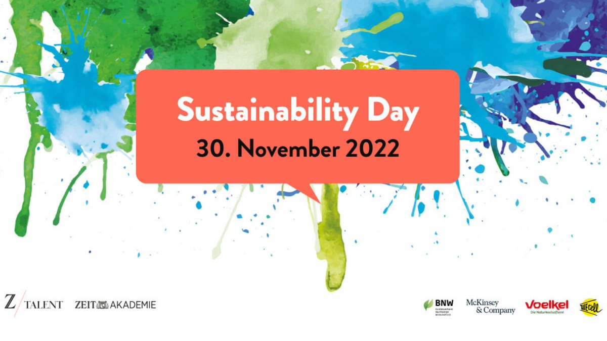 Veranstaltungshinweis☝️: Der #SustainabilityDay22 rückt näher! Der #BNW ist als Kooperationspartner:in der Veranstaltung von ZEIT Talent und der ZEIT Akademie dabei. Jetzt kostenfrei anmelden und nachhaltige Arbeitgeber:innen kennenlernen 👉 loom.ly/5IMOO0U