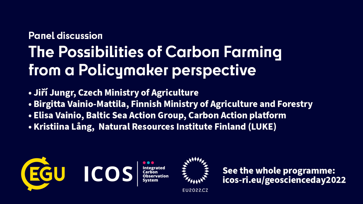 ICOS_RI's tweet photo. The Geoscience Day also includes a panel discussion going deeper into policymaker perspectives 🗣️ See the whole programme in English https://t.co/9nIO3EKuXC and in Finnish: https://t.co/3njM4Nlisc https://t.co/8Mv4jXxbdH