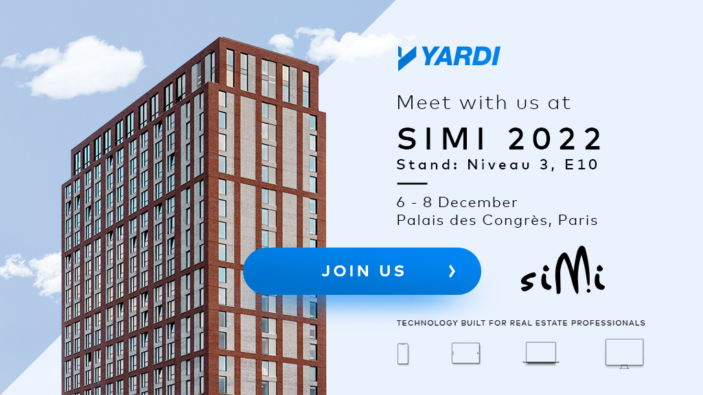 Join <a href="/Yardi/">YARDI</a> at <a href="/salonsimi/">Salon SIMI</a> 2022, 6-8 December! Schedule time with #TeamYardi to see how you can enhance operations and simplify processes at bit.ly/3V3yRMO. #RealEstate #SIMI2022 #PropTech