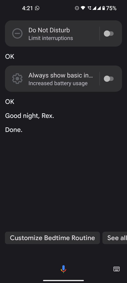 _CyberSniper_'s tweet photo. @SohamV4290 @getpeid So I tested this last night and here are my results: I set my phone to DND &amp; AOD off with my Google routine, woke up almost exactly 9 hours later &amp; Used my morning Google routine. Battery went from 75%-58% And my battery usage just has the game I played for an hour before sleep. https://t.co/qfPCDa8z2l