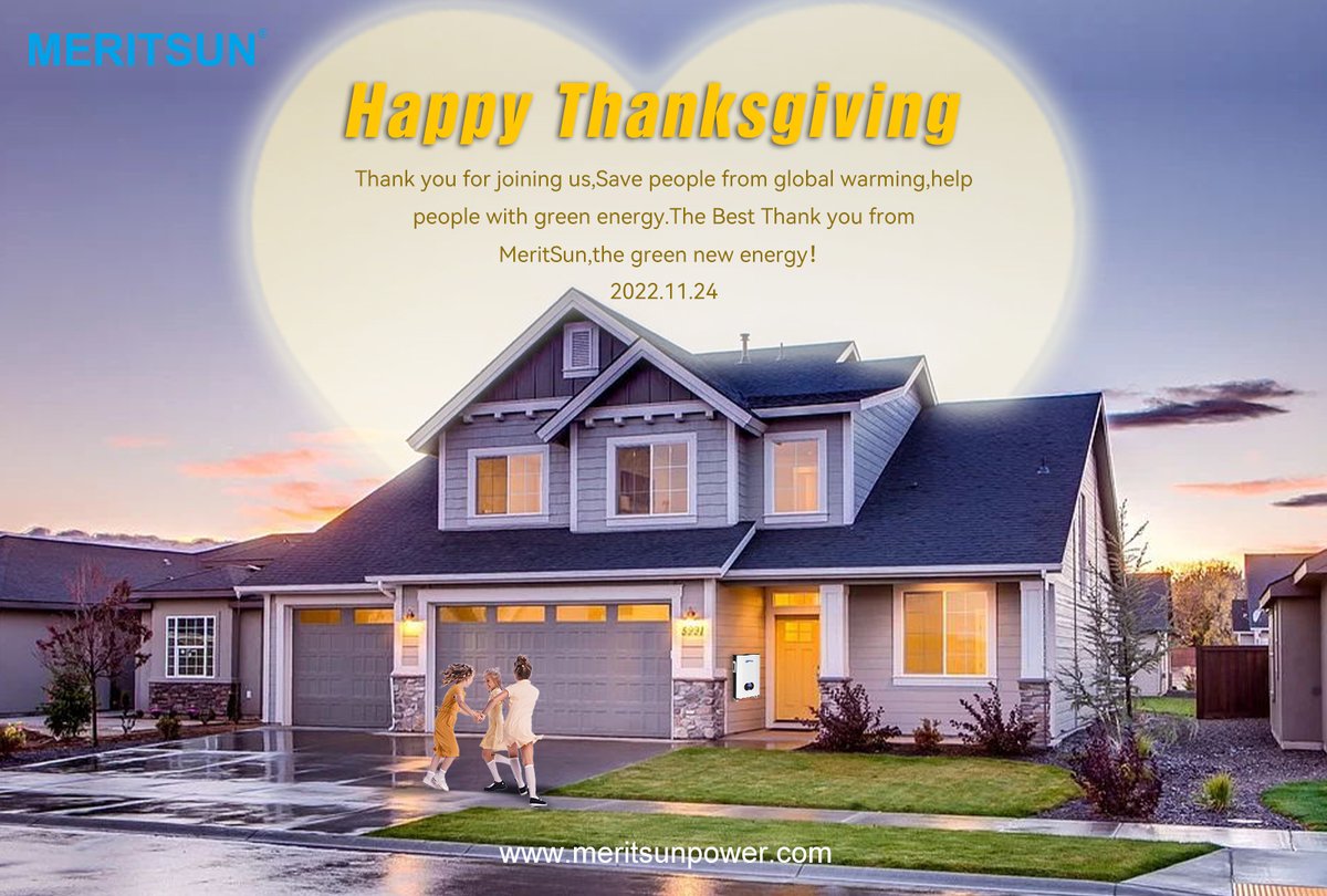 Happy Thanksgiving, Thank you #MeritSun <a href="/MeritsunPower/">MeritSun Power</a> Save the earth from global warming， Help people with green energy! #Thanksgiving2022 
meritsunpower.com
