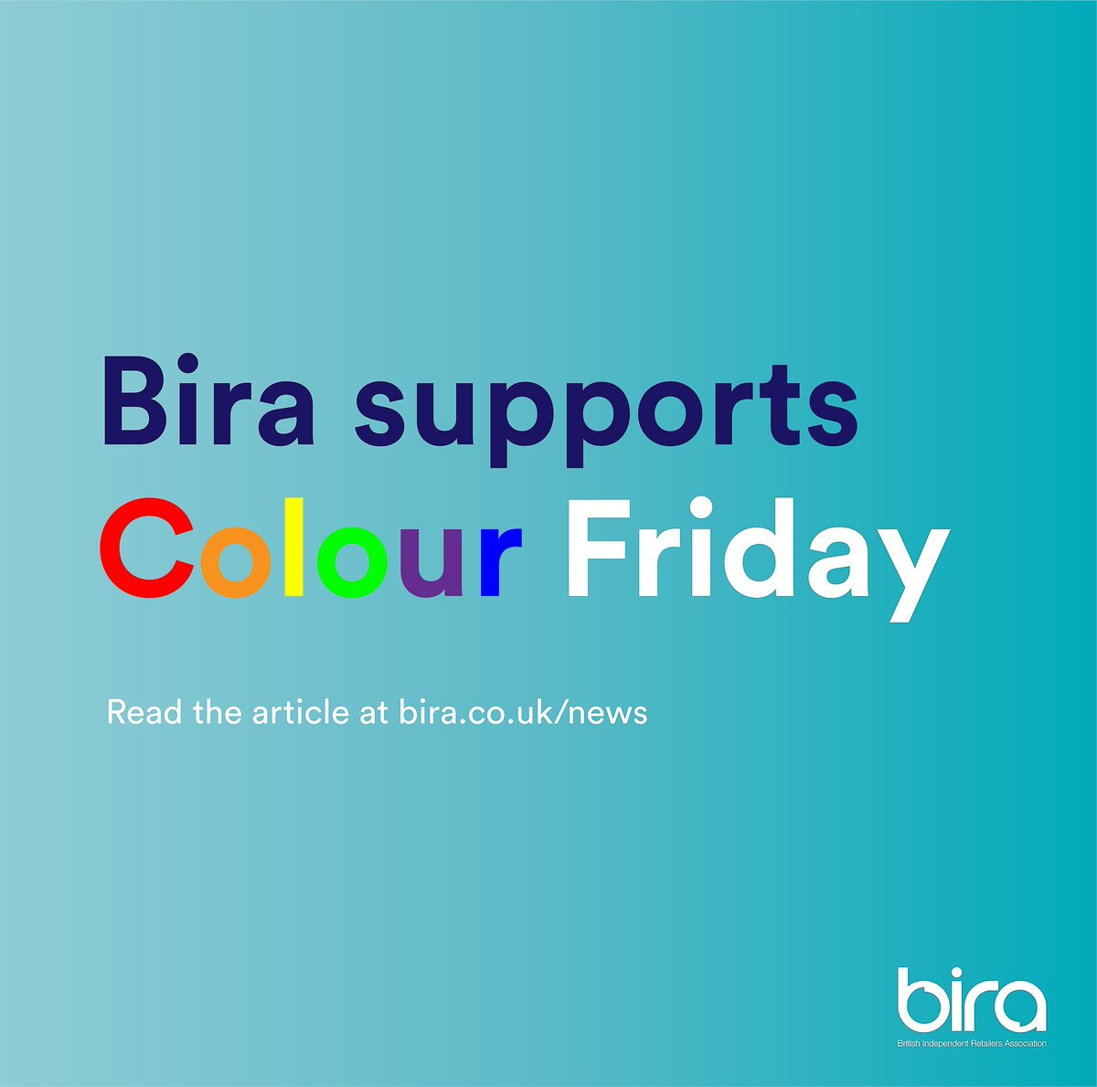 Bira supports Holly &amp; Co's second 'Colour Friday' campaign - an alternative to Black Friday supporting independent retailers across the country.  Read our article on this excellent initiative: bit.ly/3tQ9z9g #ColourFriday #independentretailers <a href="/HollyLTucker/">hollyltucker</a> #news