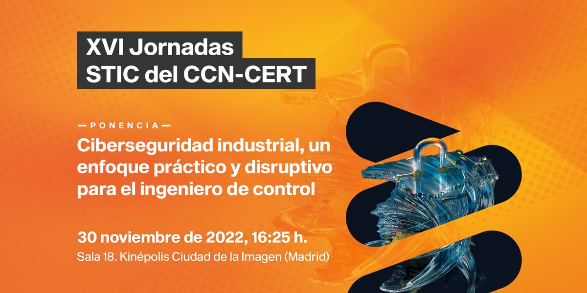 BABELgrupo's tweet photo. 📆 Miércoles 30, 16:25 h. Sala 18
💻 Más información en https://t.co/VeiBGGcuJP

No te puedes perder nuestra ponencia "Ciberseguridad industrial, un enfoque práctico y disruptivo para el ingeniero de control" durante las Jornadas STIC, organizadas por @CCNCERT. https://t.co/pHU6GqMvYL