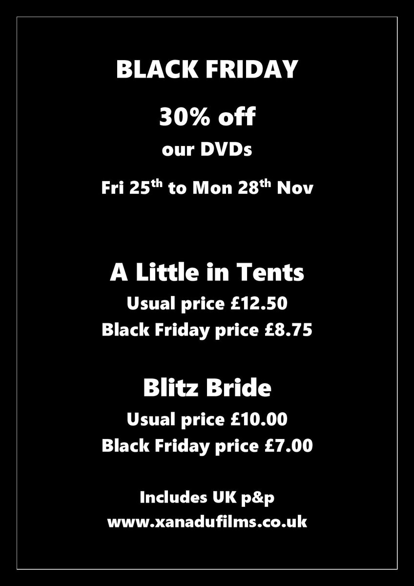 The trailers for both these films can be watched on our website &amp; on our facebook page xanadufilms.co.uk #independentfilms #indiefilms #stagetoscreen #playsonfilm #budgetfilmmaking #madeinyorkshire #comedyplays #blackfriday