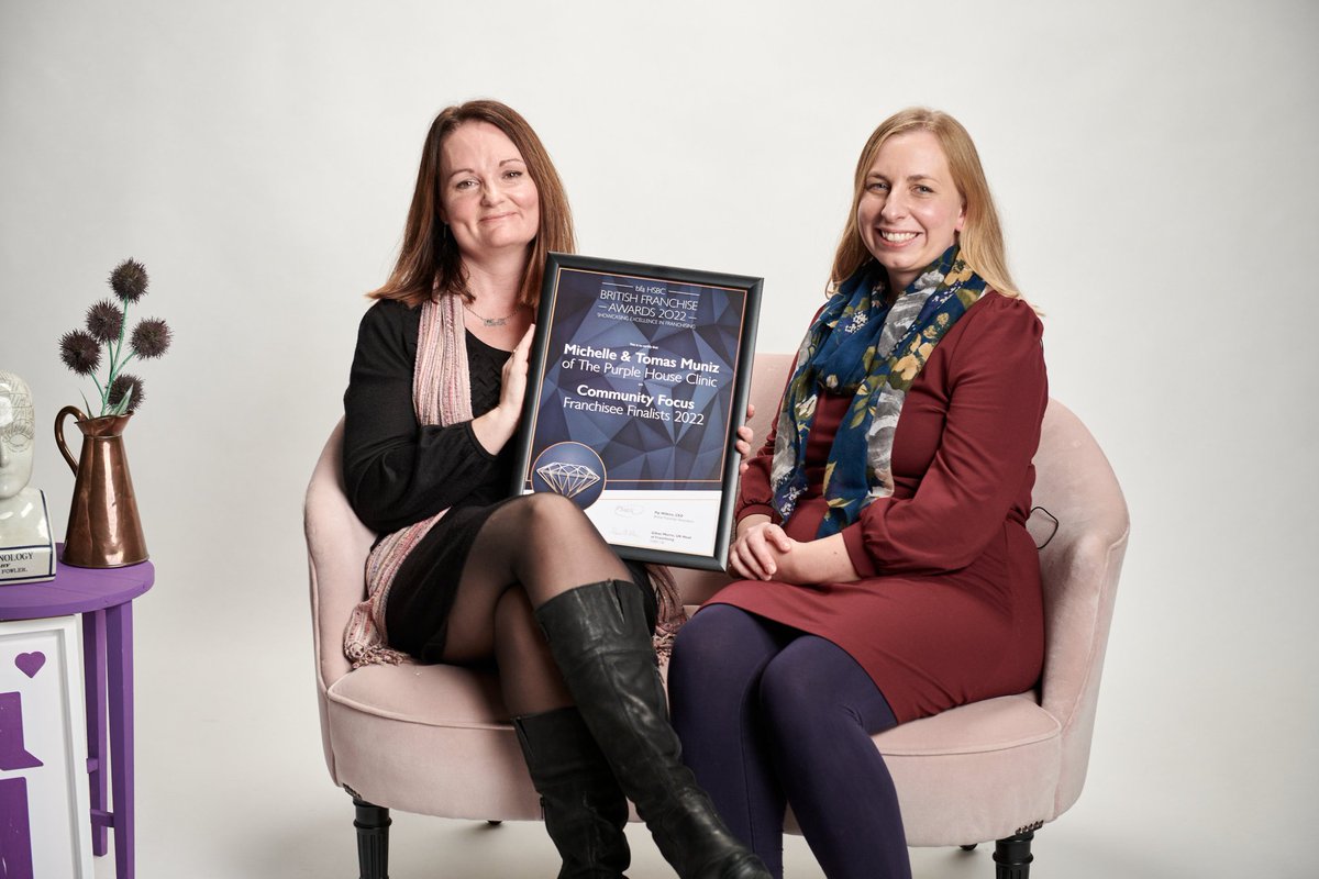 Good luck at the awards tonight Michelle &amp; Tomas @PHClinicGlasgow  💜  #bfaHSBCAwards2022 🥳 <a href="/BFA_UK/">The BFA</a> <a href="/purplehouseclin/">The Purple House Clinic</a>