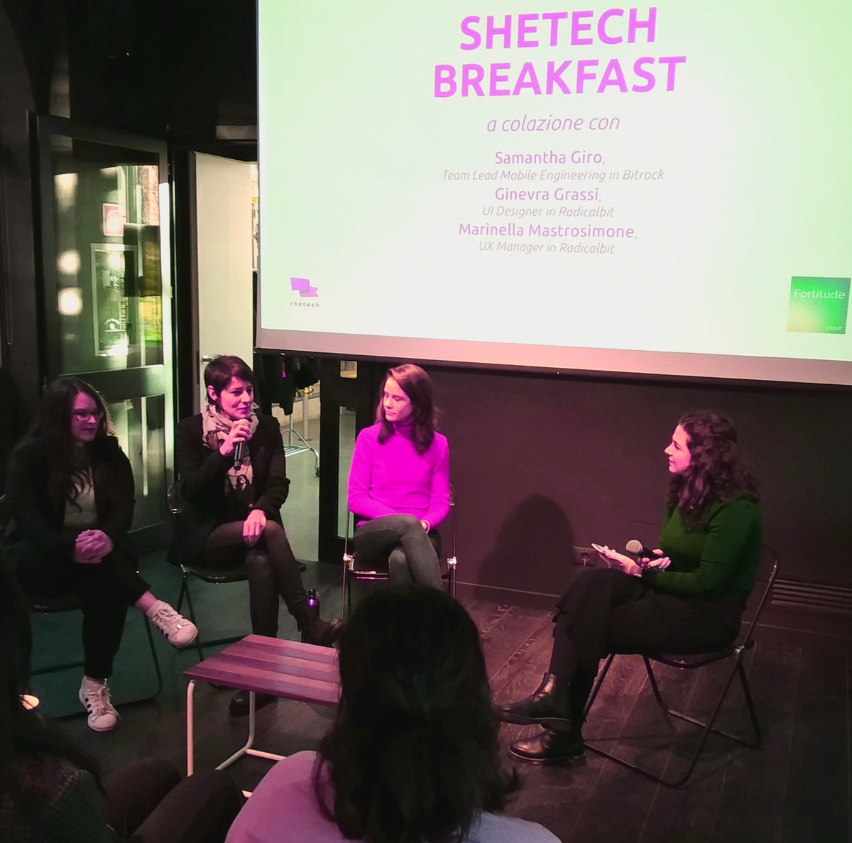 ginugiola's tweet photo. #Breakfast con brillanti #panelist invitate a @SheTechItaly
@_FortitudeGroup @weareradicalbit @bitrock
#RoleModel #leadershipfemminile #assertivita #trasparenza
#agenti #cambiamento #STEMeducation
#UX #design #engineering #mobile #tech
@VivMilano @BDaigo @laprofrinaldi @androm https://t.co/lOE9IFT8tz