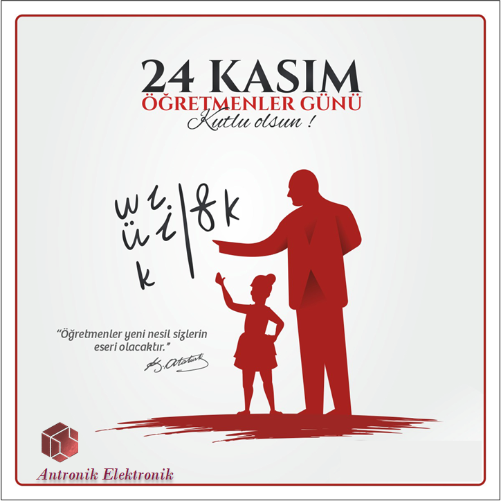ElektroAntronik's tweet photo. Bir ulusun çağdaş ülkeler düzeyine erişebilmesi; eğitimin kaliteli ve bilimsel yöntemlerle yürütülmesi ile mümkün olabilir. Bunu ancak öğretmemelerimiz sağlayabilir. 
Kıymetli öğretmenlerimizin öğretmenler günü kutlu olsun.
#24kasım #ogretmenlergunu #basogretmen #Ataturk https://t.co/zEcZbSPyS2