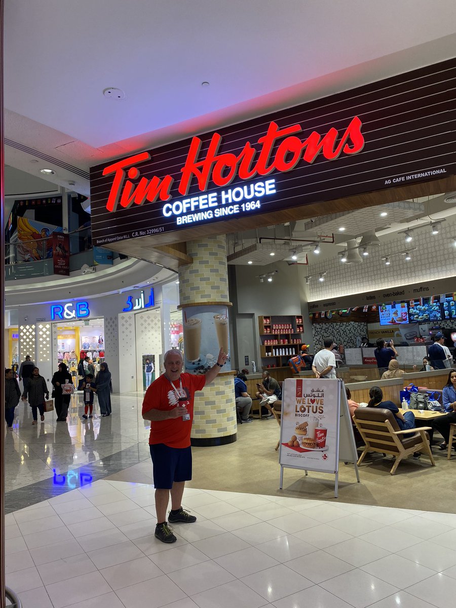 Making Team Canada feel at home in Doha!  Thanks <a href="/TimHortons/">Tim Hortons</a> #FIFAWorldCup