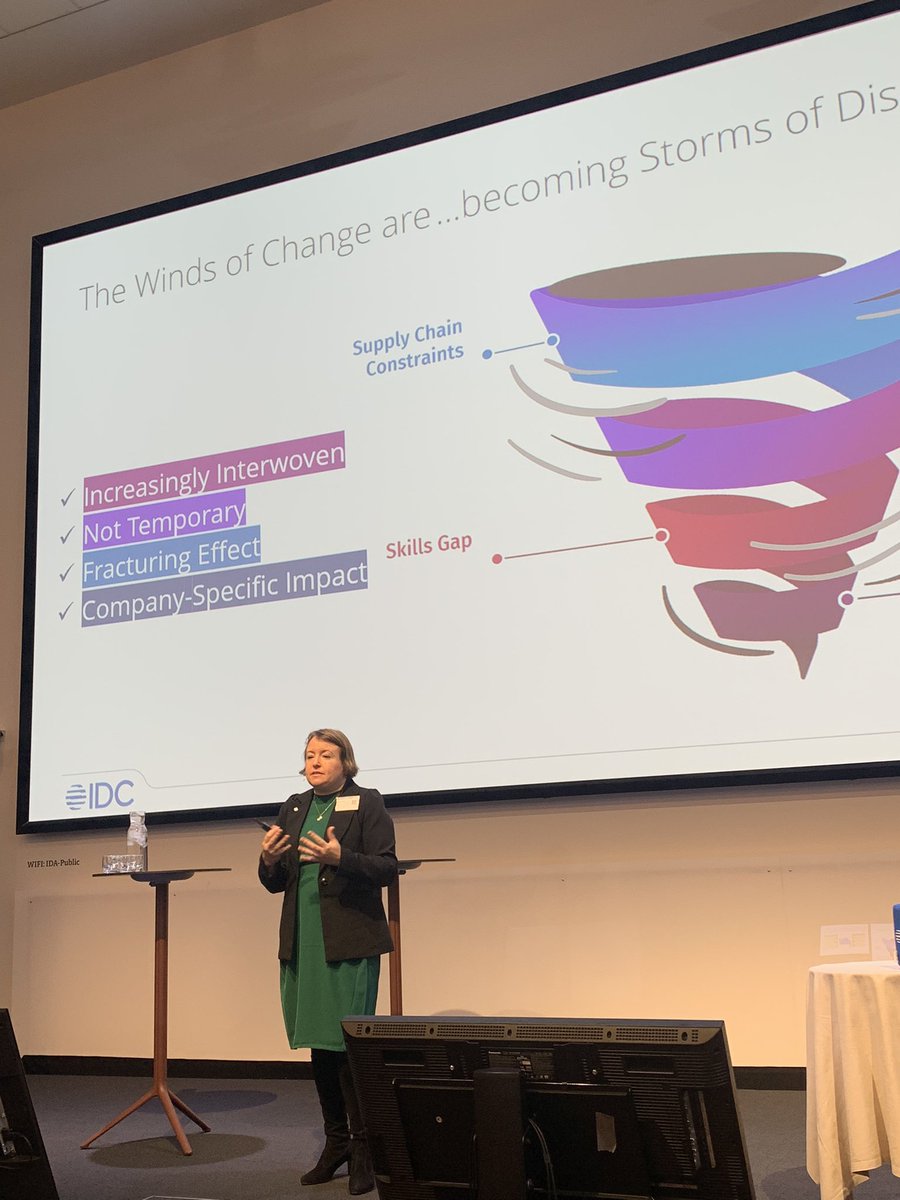 “The winds of change are… becoming storms of disruption” says <a href="/carla_arend/">Carla Arend</a> at the #idc future infrastructure conference today. This will accelerate #cloud adoption together with the sustainability agenda. <a href="/IDCNordic/">IDC | Nordic</a>