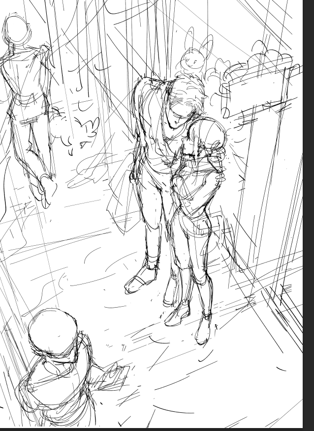 super rough twiyor sketch/wip for the holidays :> 