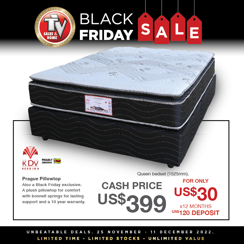 TvSalesandHome's tweet photo. Unbeatable Black Friday Deals! Available in all our branches nationwide, on a first come, first serve basis, while stocks last! 

Whatsapp or call +263 786 195 825 | 0242-757892/ 787825-7/ 771368/ 779226

#bedsets #bedroom #furniture https://t.co/j5Ylm0VN3T