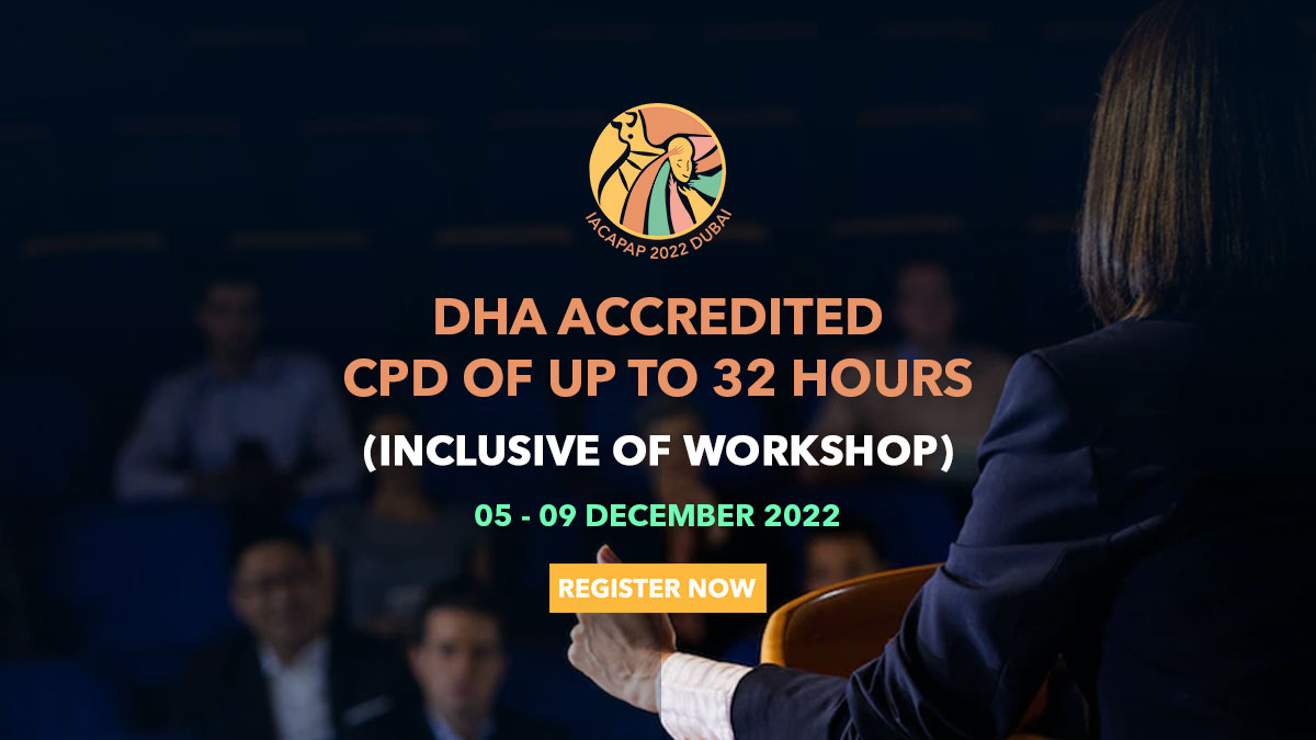 Join us at #IACAPAP2022 and earn your CPD of up to 32 hours, accredited by <a href="/DHA_Dubai/">هيئة الصحة بدبي</a> 

#IACAPAP #ChildandAdolescentPsychiatry #MentalHealthAwareness
