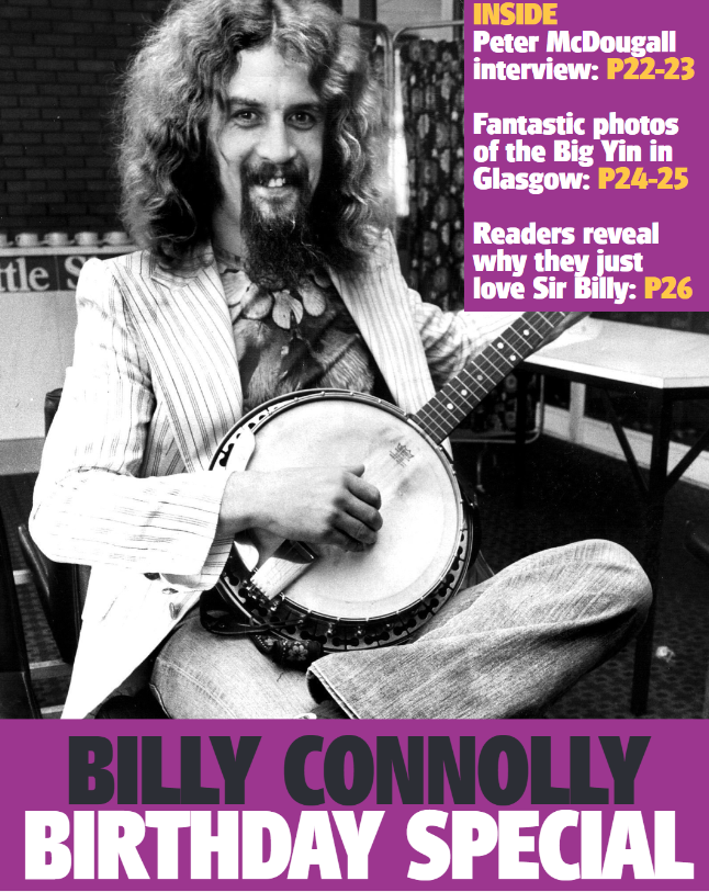 Today in the Glasgow Times we celebrate the city\s greatest son Billy Connolly who turns 80. Happy birthday Big Yin! 