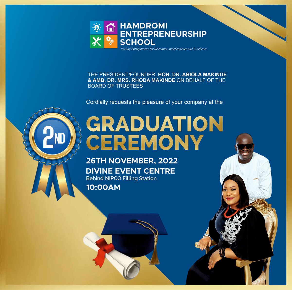 DROMIWorld's tweet photo. On 26th Nov. 2022, The students of HAMDROMI Entrepreneurship School (Class of 2022) will be sent forth and awarded their certificates after a successful completion of their Eight months programme in the school. https://t.co/dyEvMtGoJO