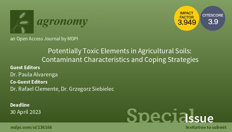 Rafael Clemente (@rclemente75) on Twitter photo Potentially Toxic Elements in Agricultural Soils: Contaminant Characteristics and Coping Strategies mdpi.com/si/136166 #mdpiagronomy a través de <a href="/Agronomy_Mdpi/">Agronomy MDPI</a> Potentially Toxic Elements in Agricultural Soils: Contaminant Characteristics and Coping Strategies mdpi.com/si/136166 #mdpiagronomy a través de <a href="/Agronomy_Mdpi/">Agronomy MDPI</a>