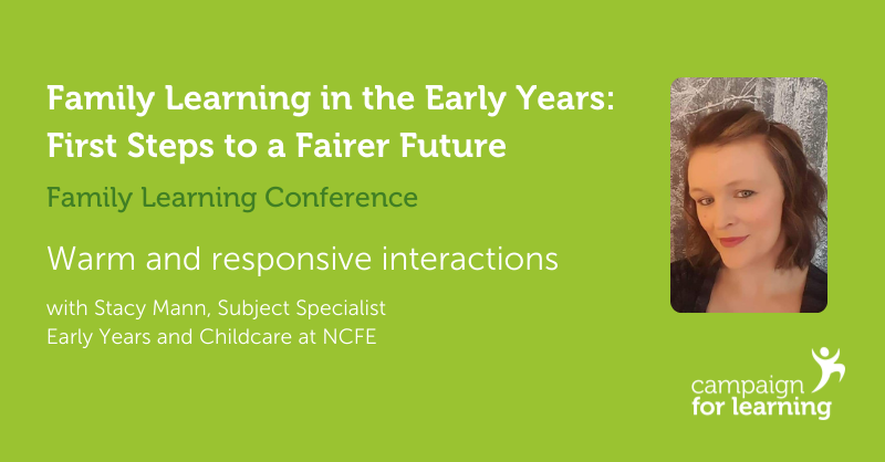 CForLearning's tweet photo. Workshop spotlight💡Were discovering the power of co-regulation with @EYNCFE
➡️understanding how to model this with families
➡️engaging in practical solutions to develop emotional support practice
➡️increasing awareness in challenging situations
#FamilyLearningConference https://t.co/lcHWEu6534