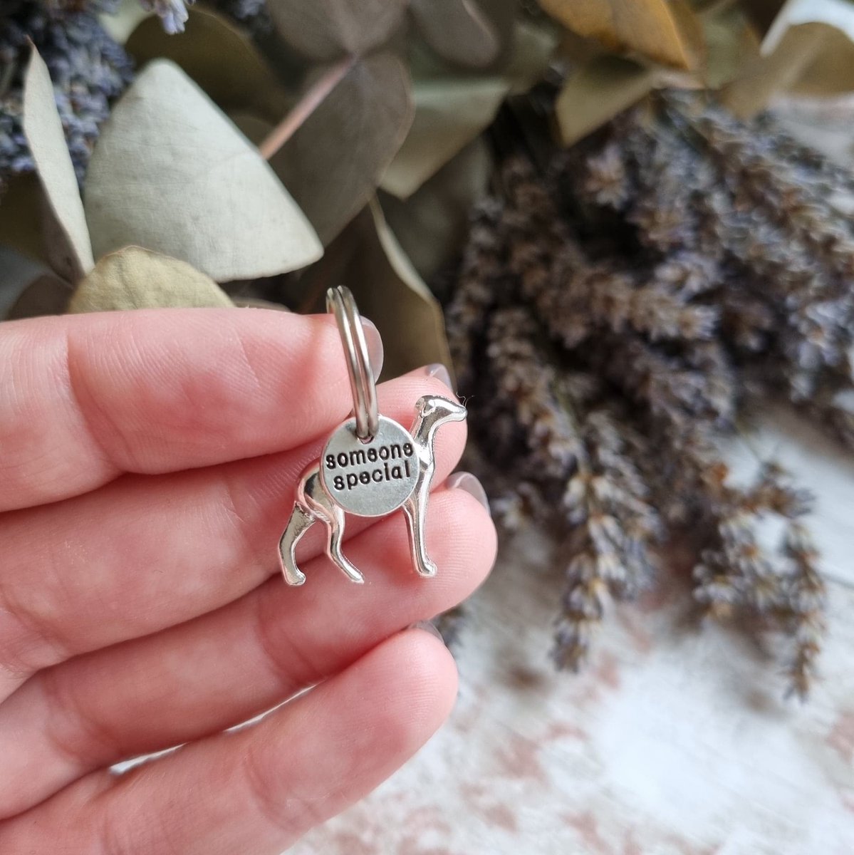#whippet dog #Greyhounds someone special charm for your lanyard - key fob - zip - journal - bag etsy.me/3V5G1QW via @Etsy #EarlyBiz #MHHSBD #DogsofTwittter #dog #UKMakers