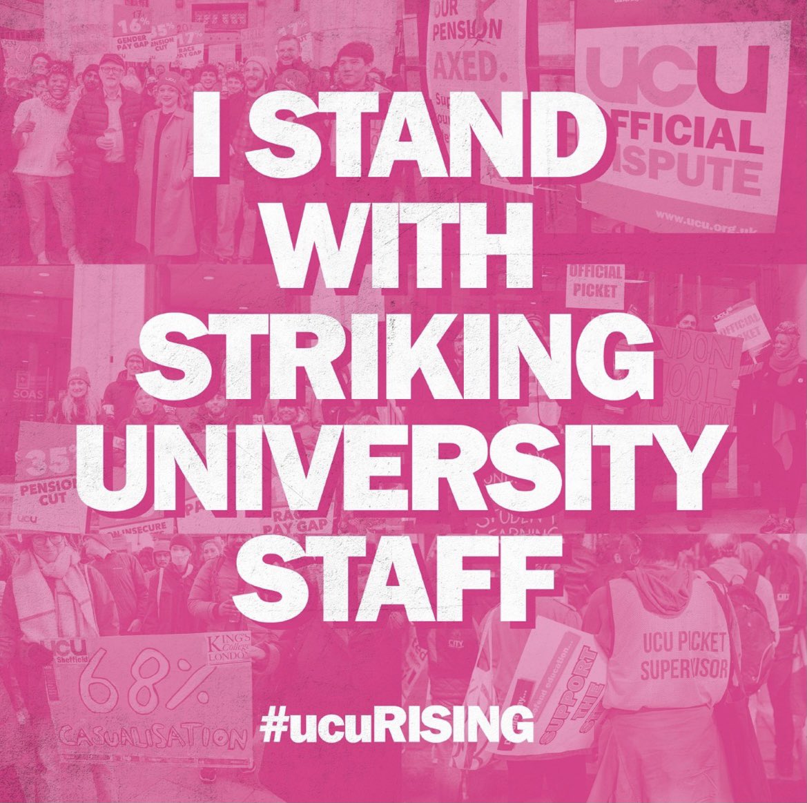 Today, 70,000 UCU members begin historic strike action at every university in the UK   They are fighting to save higher education   RT if you stand with them   #ucuRISING