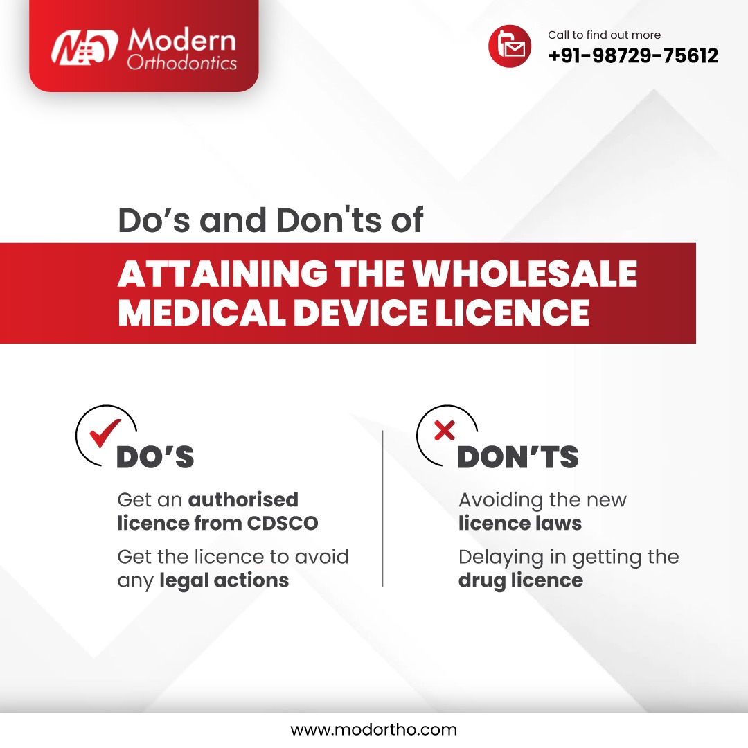 ModOrtho's tweet image. Are you aware of the Do’s and Don'ts of attaining the #MedicalDeviceLicense?

@modern_ortho Is here to answer all your concerns regarding #LicensedMedicalDevices.

#modortho #modernorthodontics #orthodontics #IndianMedicalDevice #indianmedicaldevicerule2022 #CDSCO #imdr