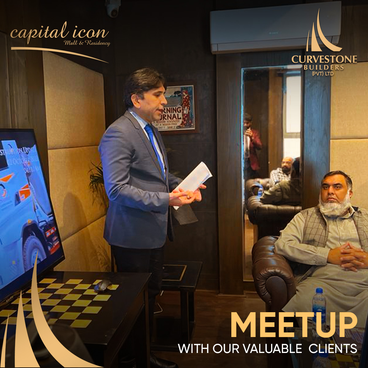 Curvestonepk's tweet photo. Capital Icon Mall & Residency || Client Meetup at Chaaye Khana I-8
Capital Icon Mall & Residency
https://t.co/tLS5b75KYU
#Clientmeetup #DGISPR #Rawalpindi #HBLPSLDraft #PakArmy #Investors https://t.co/M9JD8SvCwG