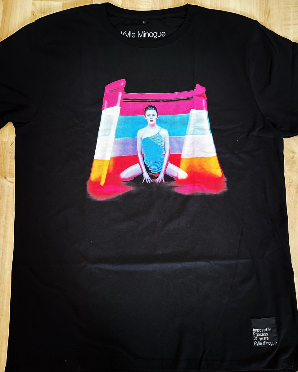 adrianpgibson's tweet photo. My limited edition 25 Years of Impossible Princess KM97 T-shirt has arrived 💖💙💜🧡
#kylieminogue #kylie #impossibleprincess25 #km97 #limitededition https://t.co/xwyFhurZjU