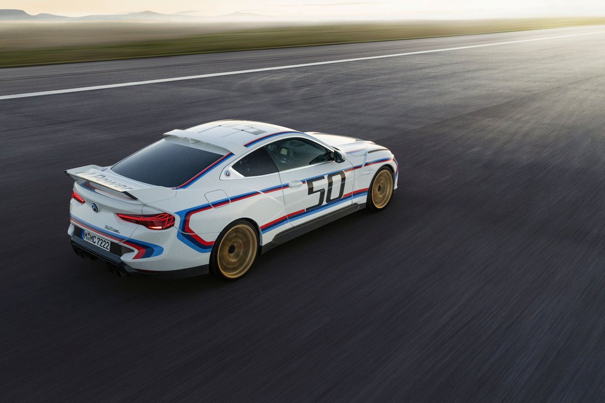 Andrew_Frankel's tweet photo. Bat’s back. BMW 3.0CSL - note no ‘M’ - 553bhp (up 50bhp) manual, CFRP body. 50 units only. Most power six cyl BMW to date. Price tba, but with that paint expect it to be plenty. https://t.co/1MieFJEofS