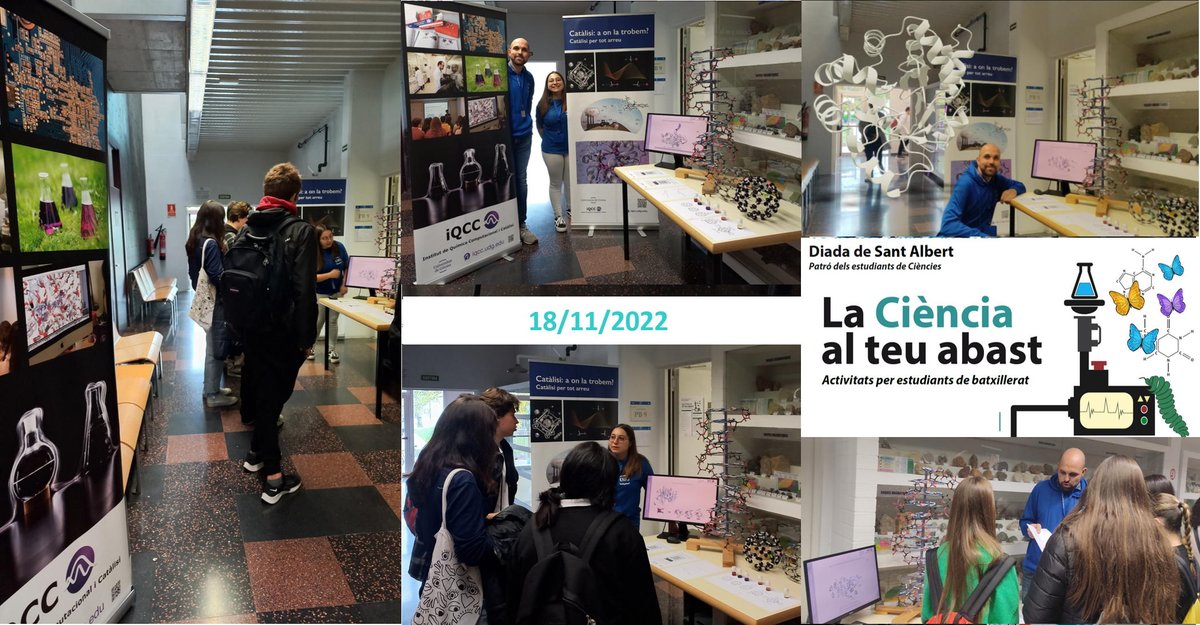 Science Week - Diada de Sant Albert at IQCC
<a href="/udgciencies/">Facultat de Ciències</a>
<a href="/univgirona/">Universitat de Girona</a> with stand on “Catàlisi: a on la trobem?” with <a href="/_janetsh/">Bob Nation</a> and <a href="/ArnauCall/">Arnau Call</a>
 #ScienceWeek2022 #SC22CAT

iqcc.udg.edu/wordpress/2022…