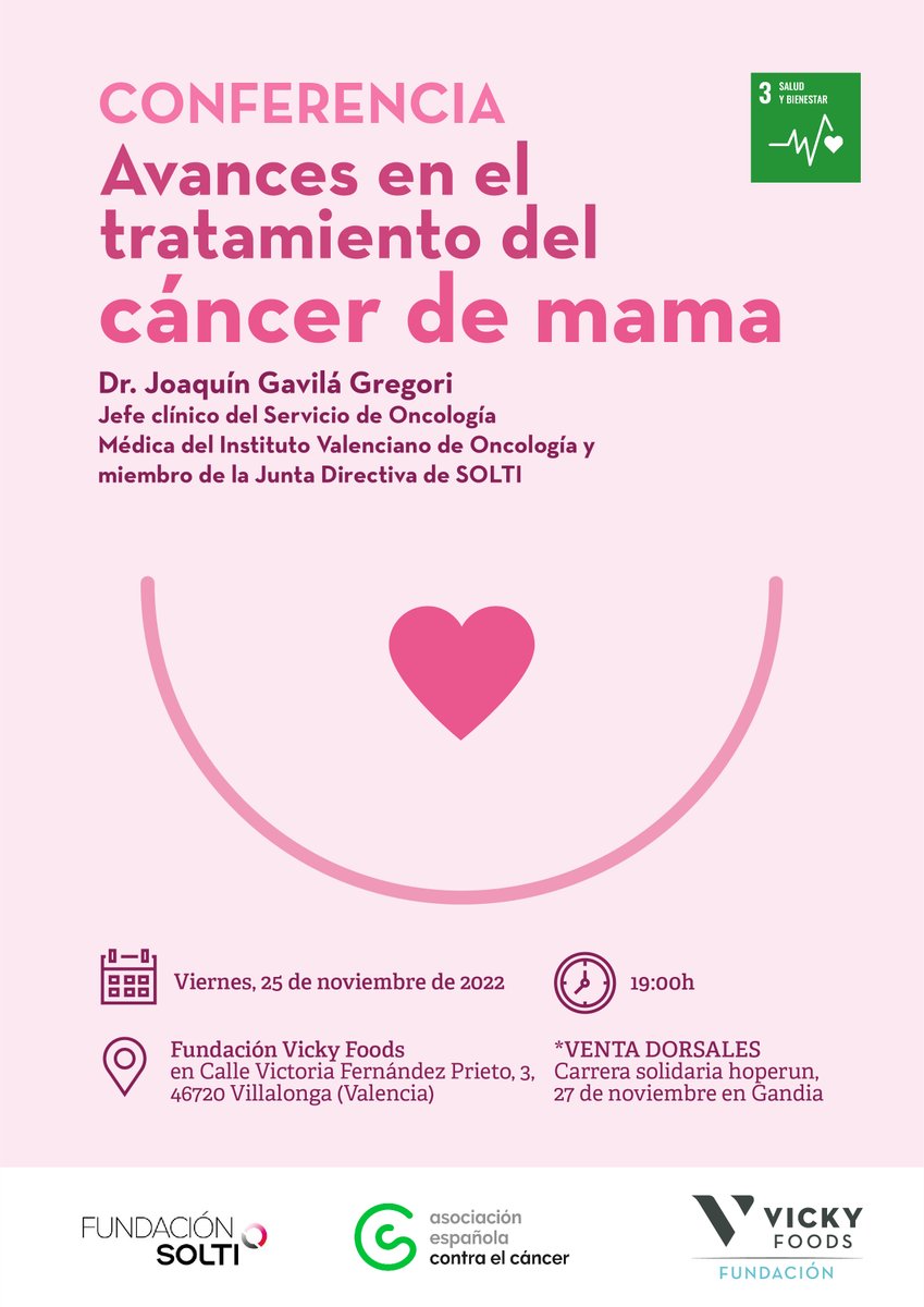 EnriqueEsteve_'s tweet photo. 👉 En @vickyfoods nos sumamos a la campaña solidaria #HopeRun que se celebrará el 27 de noviembre en #Gandia para la investigación contra el #cáncer de mama metastásico. Nuestra Fundación acoge el viernes una charla que impartirá el oncólogo del IVO, Joaquín Gavilà. #FelizJueves https://t.co/9FSK3KUnje