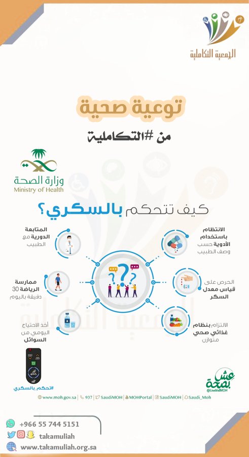 takamuliah's tweet photo. #التكاملية
توعية صحية
@eMoroor 
@kscdr @HRSD_SA @ndc_care @ncnp_sa https://t.co/P6KHMxHe2E
