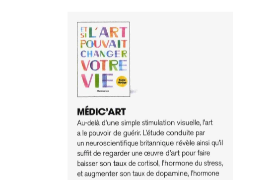 «L’art a le pouvoir de guérir.» <a href="/WeDemain/">WE DEMAIN</a> conseille «Et si l’art pouvait changer votre vie» de <a href="/susie_hodge/">Susie Hodge</a> . En savoir plus➡bit.ly/3hWoUCg