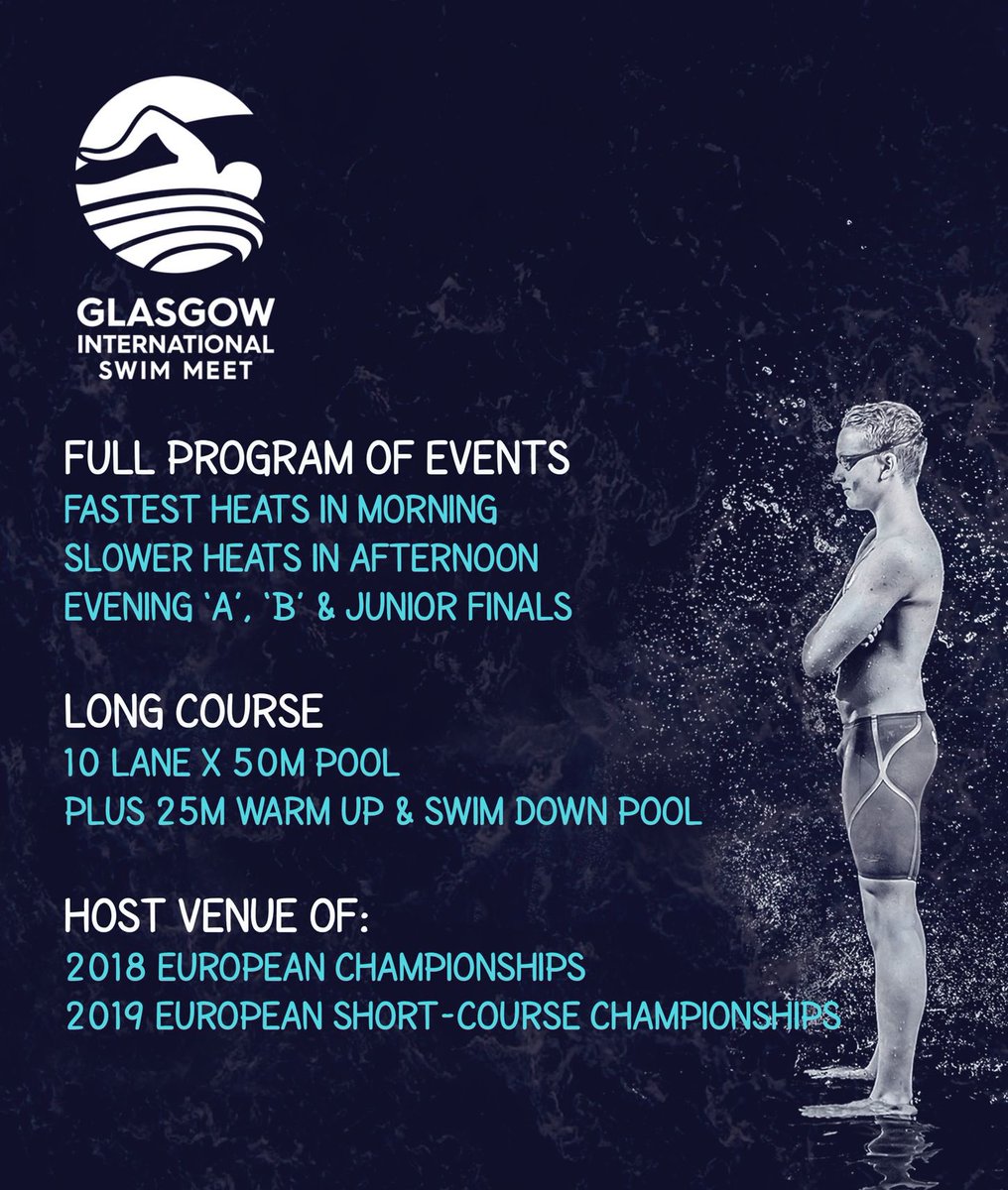 glasgowswimmeet's tweet photo. The Glasgow International Swim Meet will return to Tollcross pool in 2023 running from 26-28 May. More information will be released soon. Check out our website https://t.co/AOOGYhr49C https://t.co/xS5txwe9Rv