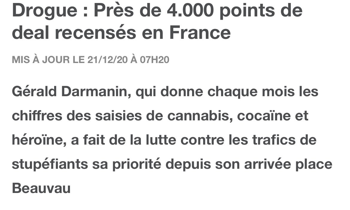 Cannabis_France's tweet photo. Bonjour @Interieur_Gouv @PoliceNationale @Gendarmerie 

En 2020 il y avait 4 000 points de deal recensés.

En 2021/22 16 000 points de deals sont signalés.

Vous avez perdu.

Au 🇨🇦 le trafic a perdu + de 50% du marché en 2 ans. https://t.co/Hm1QYi4p7q