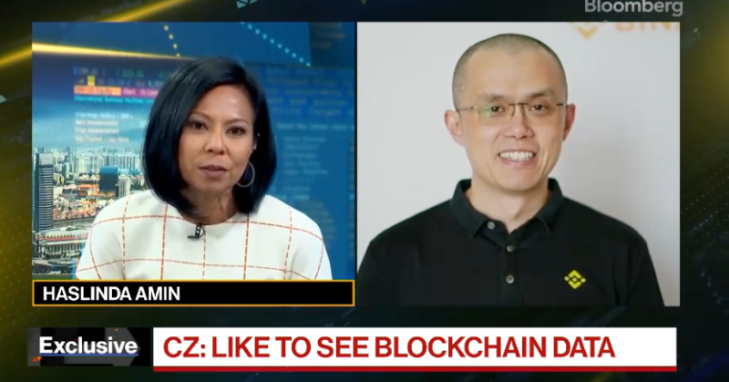 binance's tweet photo. .@cz_binance featured on Bloomberg earlier today, to discuss the current crypto climate and upcoming plans to work with industry peers. 
 
In case you missed, you can watch the full interview below ⤵️
