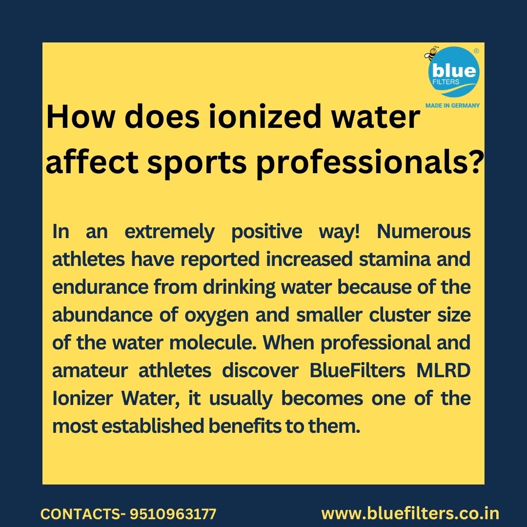 How does ionized water affect sports professionals? @Bluefilters_In - Drinking BlueFilters alkaline water daily will significantly improve your immune system & also provide long-term health benefits👇 Visit Us at bluefilters.co.in #bluefiltersindia #mlrd #ionizer #alkaline