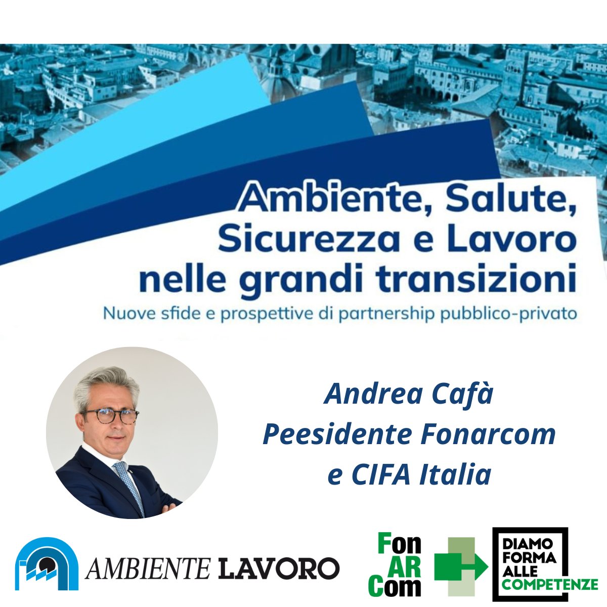 Partecipa all'evento 𝘈𝘮𝘣𝘪𝘦𝘯𝘵𝘦, 𝘚𝘢𝘭𝘶𝘵𝘦, 𝘚𝘪𝘤𝘶𝘳𝘦𝘻𝘻𝘢 𝘦 𝘓𝘢𝘷𝘰𝘳𝘰. Parleremo dei nostri successi e delle aspettative in merito alle proposte inviate al #Governo rispetto a una #formazione di qualità.

Iscriviti qui: t.ly/51fA