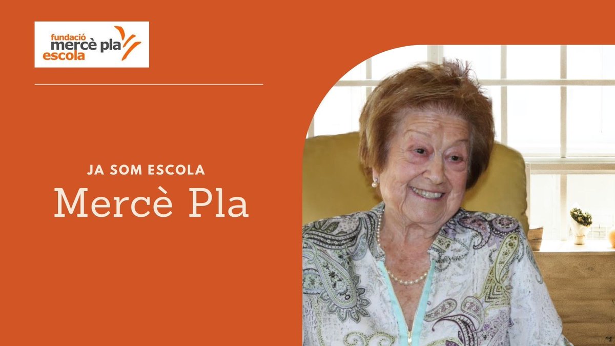 fundaciompla's tweet photo. La denominació de l'escola de la @fundaciompla passa a ser escola Mercè Pla enlloc d'escola Verge de la Cinta, en homenatge a la seva fundadora, que ens va deixar el curs passat. https://t.co/89v0AQeCw6