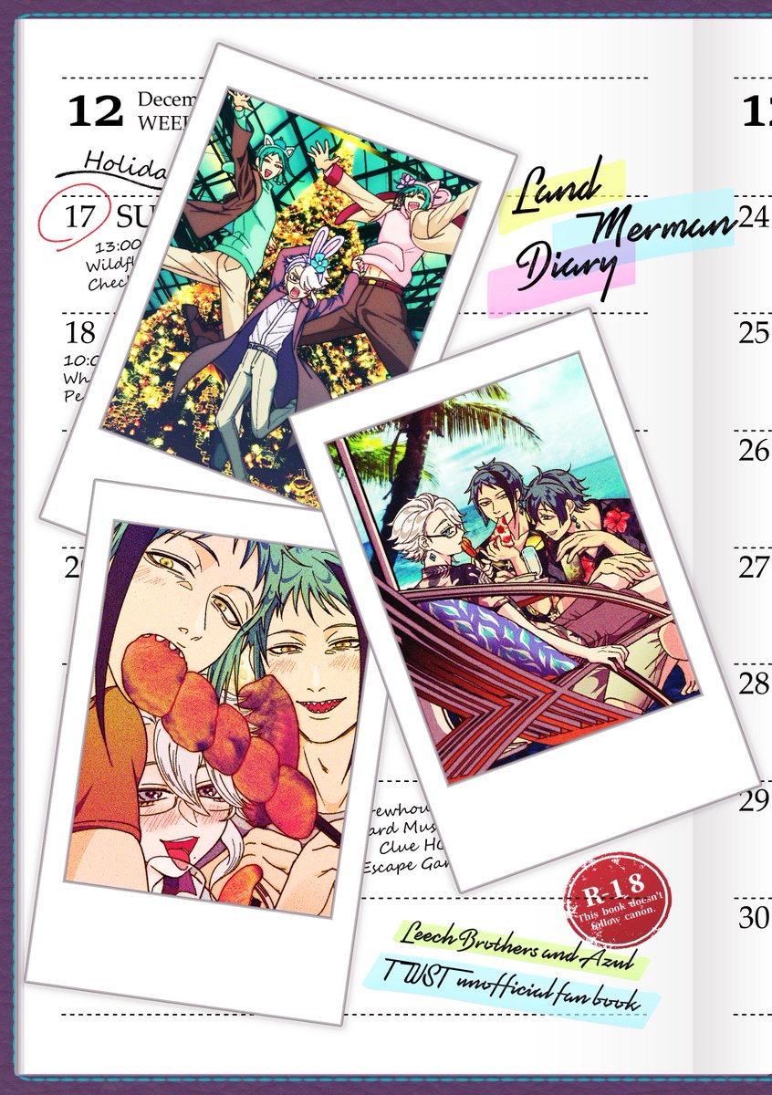 COMIC CITY SPARK 17、Beckon of the Mirror内、イドアズオンリー Reach for Azure 3 にてスペース頂けました～!
【西2ホール ヒ07b】です!
既刊+52ページくらいの新刊+ノベルティのスケジュール帳を持っていく予定です。何卒よしなに…🙇‍♀️ 