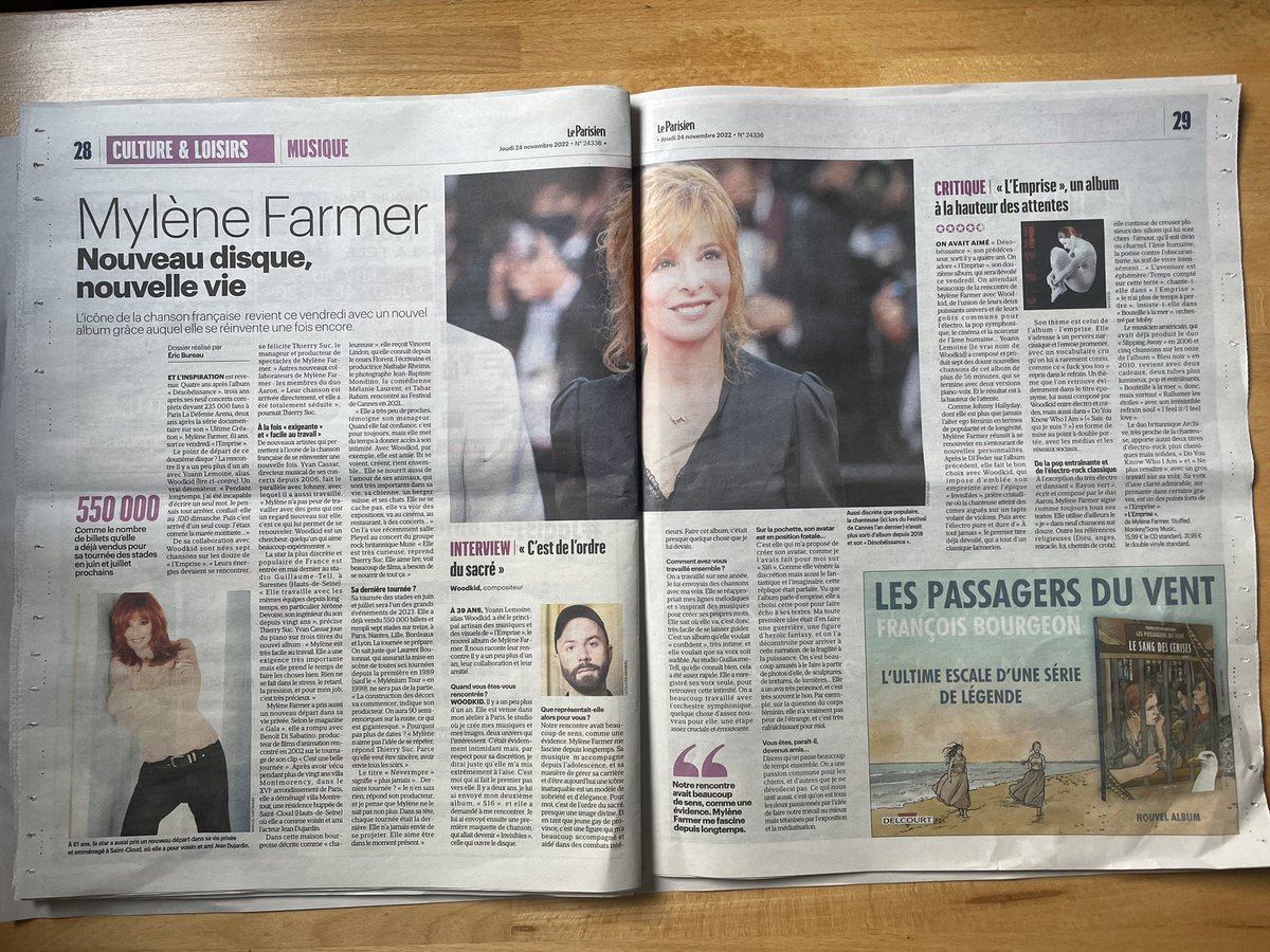 dmndwgg's tweet photo. Ce genre de lecture matinale.
« L’Emprise : un album à la hauteur des attentes »
#MyleneFarmer
J-1
S/o @Eric_Bureau @le_Parisien
cc #StuffedMonkey @PascalNegre @HashtagNP
☕️😁🙏 https://t.co/SOyo6rdpRx