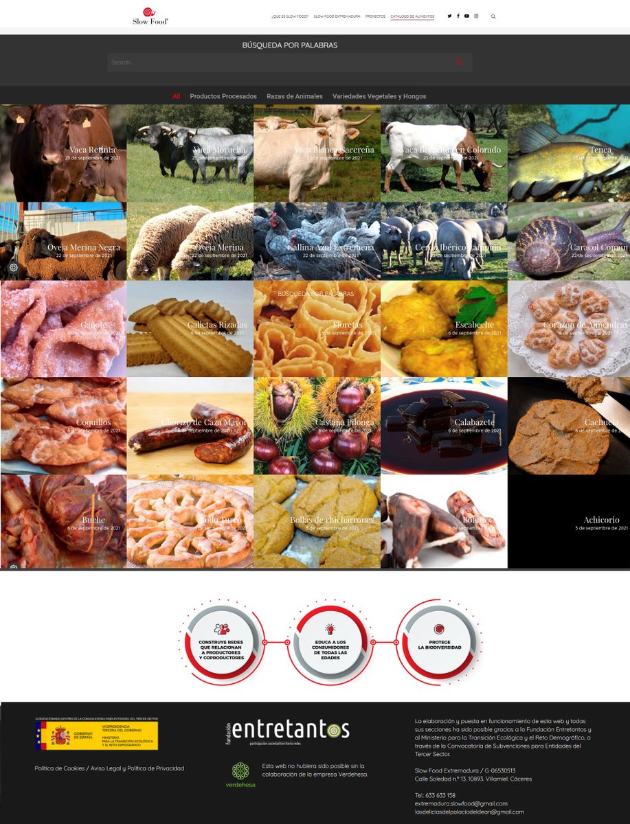 SlowFoodEx's tweet photo. 📢¡Ya tenemos WEB! 
👉https://t.co/qMCgE4K9Z2 
además de recoger información sobre los proyectos realizados en los últimos años, ofrece el CATÁLOGO DE ALIMENTOS TRADICIONALES DE EXTREMADURA: ¡con un total de 98 alimentos mapeados, descritos y clasificados!
🥦🥕🍇🥩🧀🐑🐐🧑‍🌾👩‍🌾 https://t.co/joyYywIPuV
