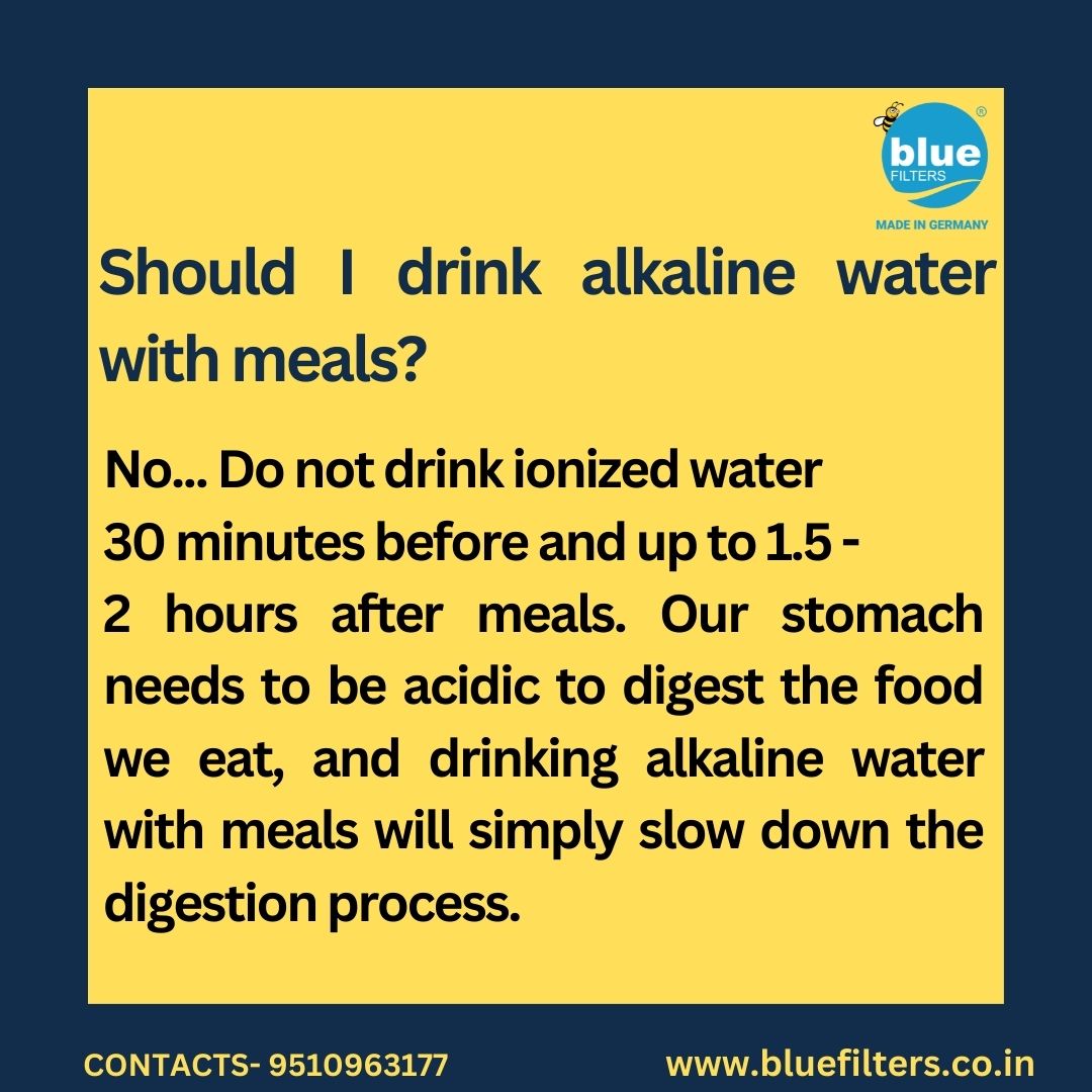 Should I drink alkaline water with meals? @Bluefilters_In - Drinking BlueFilters alkaline water daily will significantly improve your immune system & also provide long-term health benefits👇 Visit Us at bluefilters.co.in #bluefiltersindia #bluefilters_india #mlrd #explore