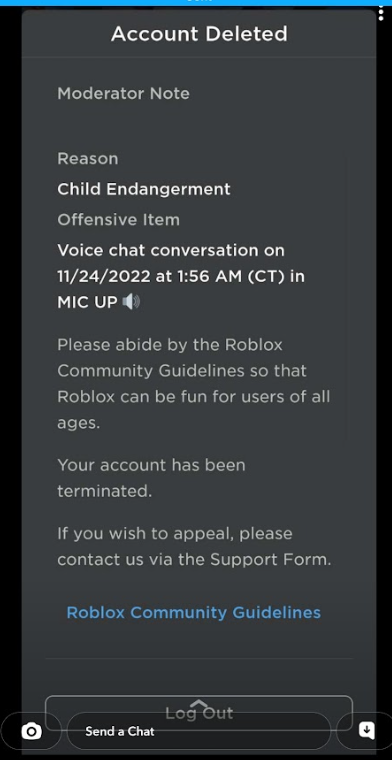 AzzersUK's tweet photo. @Roblox #roblox #robloxbanned
#stupidroblox
ROBLOX  THIS IS GETTING STUPID MY FRIEND GOT THERE ACCOUNT DELETED BECAUSE PEOPLE WAS BULLYING HER ON MIC UP AND SHE GETS THE PUNISHMENT FOR IT. THIS IS NOT RIGHT AND ITS UNPROFESSIONAL ON HOW YOU AR RUNNING YOUR BUSINESS!! https://t.co/1SnwtQoTQJ