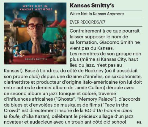 Thanks @RollingStoneFra for the words about We’re Not In Kansas Anymore 👊👊👊 go stream it now if you want to fact check them 😏 'this precious alloy of bold and innovative jazz with a seductive 'old school' side.'