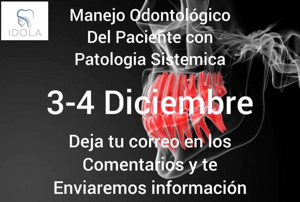 herijlb's tweet photo. EN VALENCIA - VENEZUELA 
Curso Manejo Odontológico del paciente con patología sistémica 3 y 4 de diciembre 2022 , envia un correo al lamoralcb@gmail.com con las letras MO y se te enviará información . https://t.co/VcLYuDi9tn