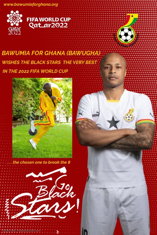 bawugha's tweet photo. It’s match day!! Bawumia for Ghana (BAWUGHA) wishes our Black Stars the very best!🇬🇭 https://t.co/4kSZCIIOPI