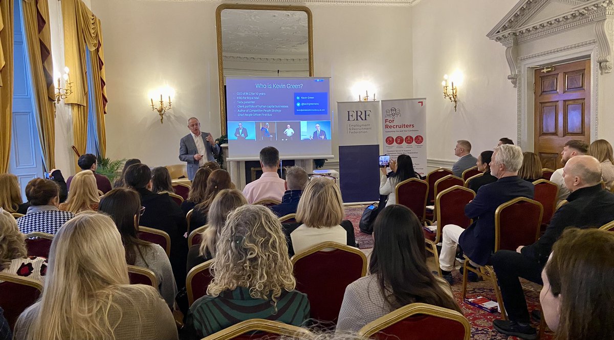 ERFIreland's tweet photo. Full house this morning for our last breakfast briefing of 2022. Thrilled to have @kevingreenwnc with us in-person, discussing all things ‘superior recruitment’. With thanks to @ContractingPLUS 
#recruiters #culture #kevingreen #erf22 https://t.co/jTSPZTYOe8