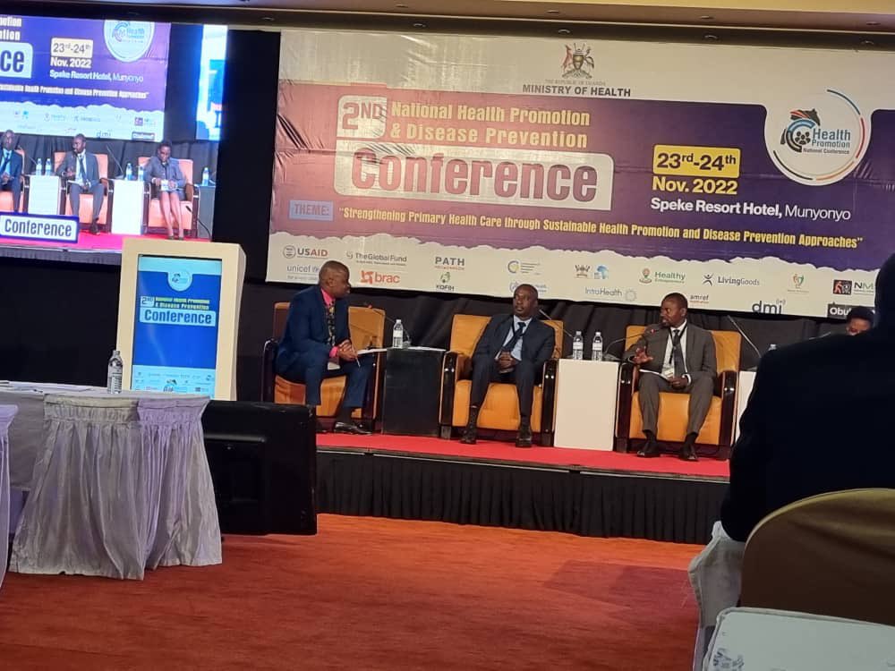 Living_Goods's tweet photo. #HappeningNow: #Day2 of the 2nd National Health Promotion and Disease Prevention Conference.
A panel discussing strategic health communication for early detection of diseases drawing lessons from HIV response.
#HPConfUG https://t.co/uqSpSw0Zpc